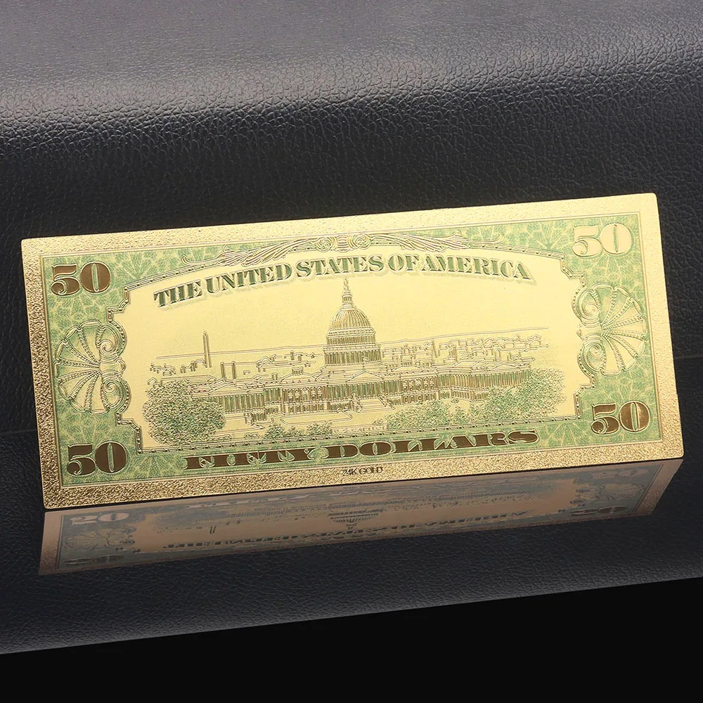 1928 год американская яркая Золотая банкнота 50 долларов США бумажные деньги для