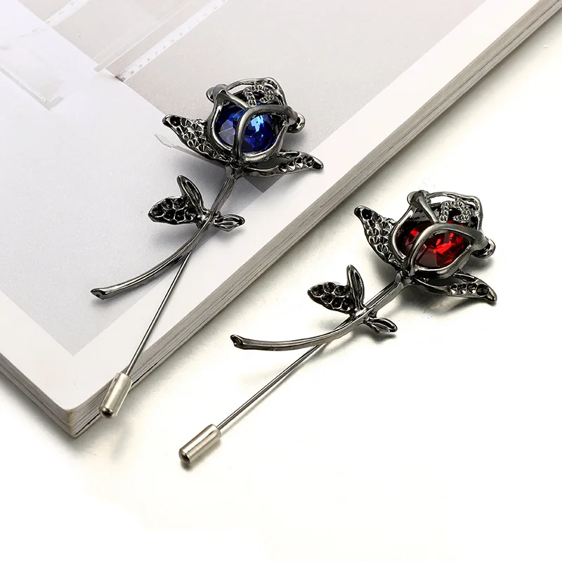 Роза дизайн Имитация алмазы нагрудные значки Броши для женщин детская одежда