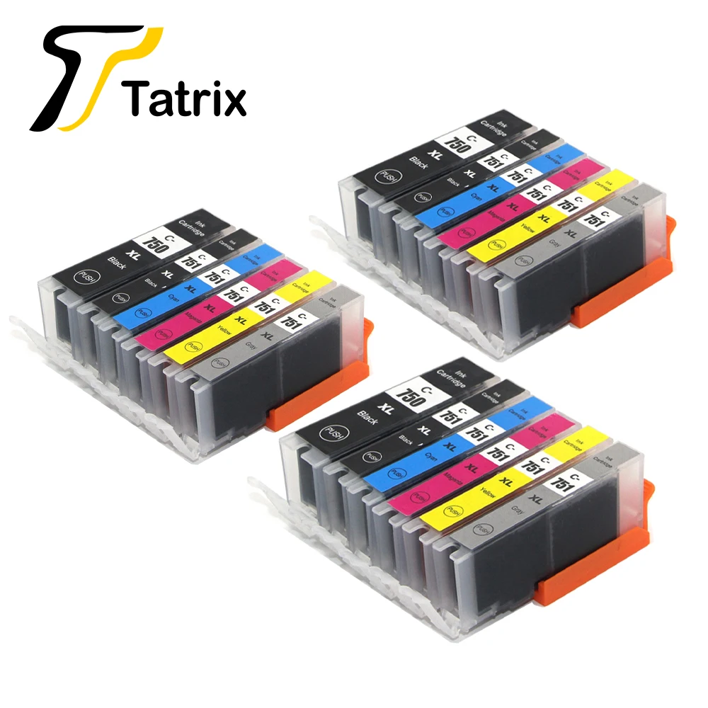 Татрица для Canon PGI750 CLI751 совместимый картридж pgi750xl cli751xl PIXMA MG6370/MG7170/MG7570/IP8770