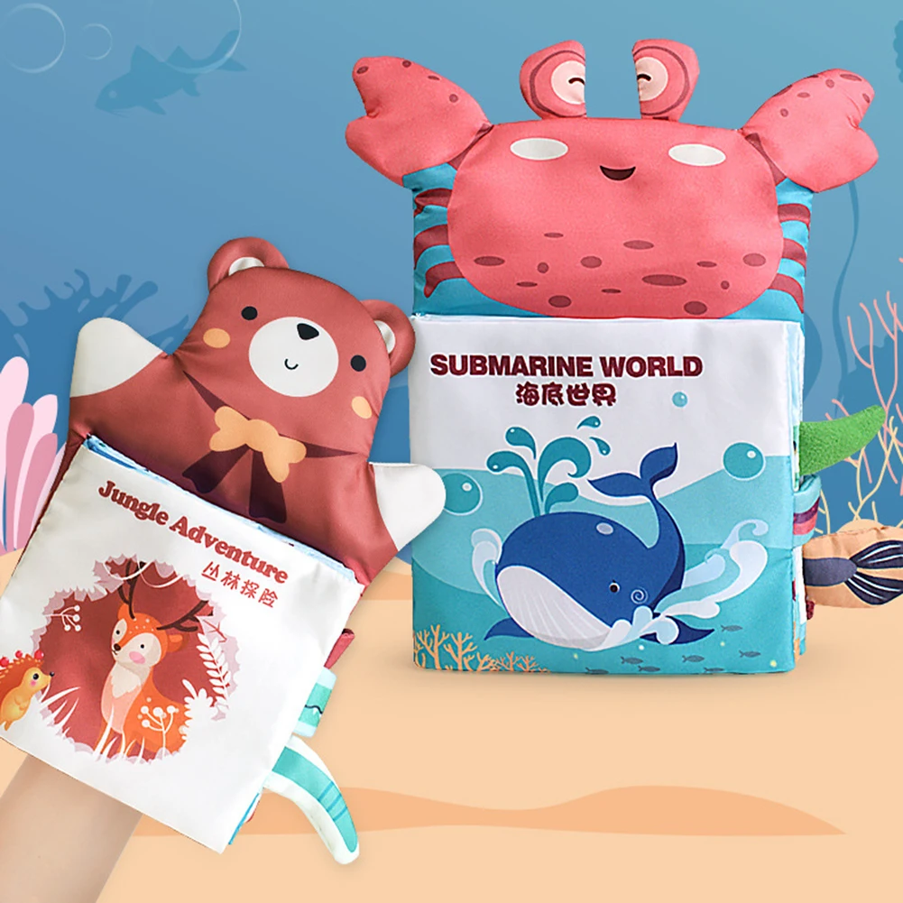 

Детская тканевая 3d-книга кольцо бумажная сенсорная познавательная ткань интеллектуальное развитие Новорожденные Игрушки для раннего разв...