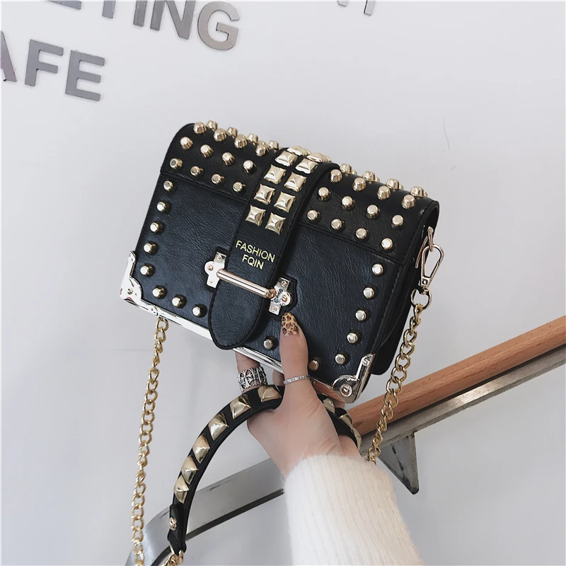 Роскошные женские сумки с заклепками вместительный кошелек высококачественные