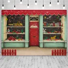Фон Avezano с рождественским магазином, зимняя игрушка, медведь, подарки, Декор, фон для фотографий, фотостудия, фотосессия, фотозона, реквизит