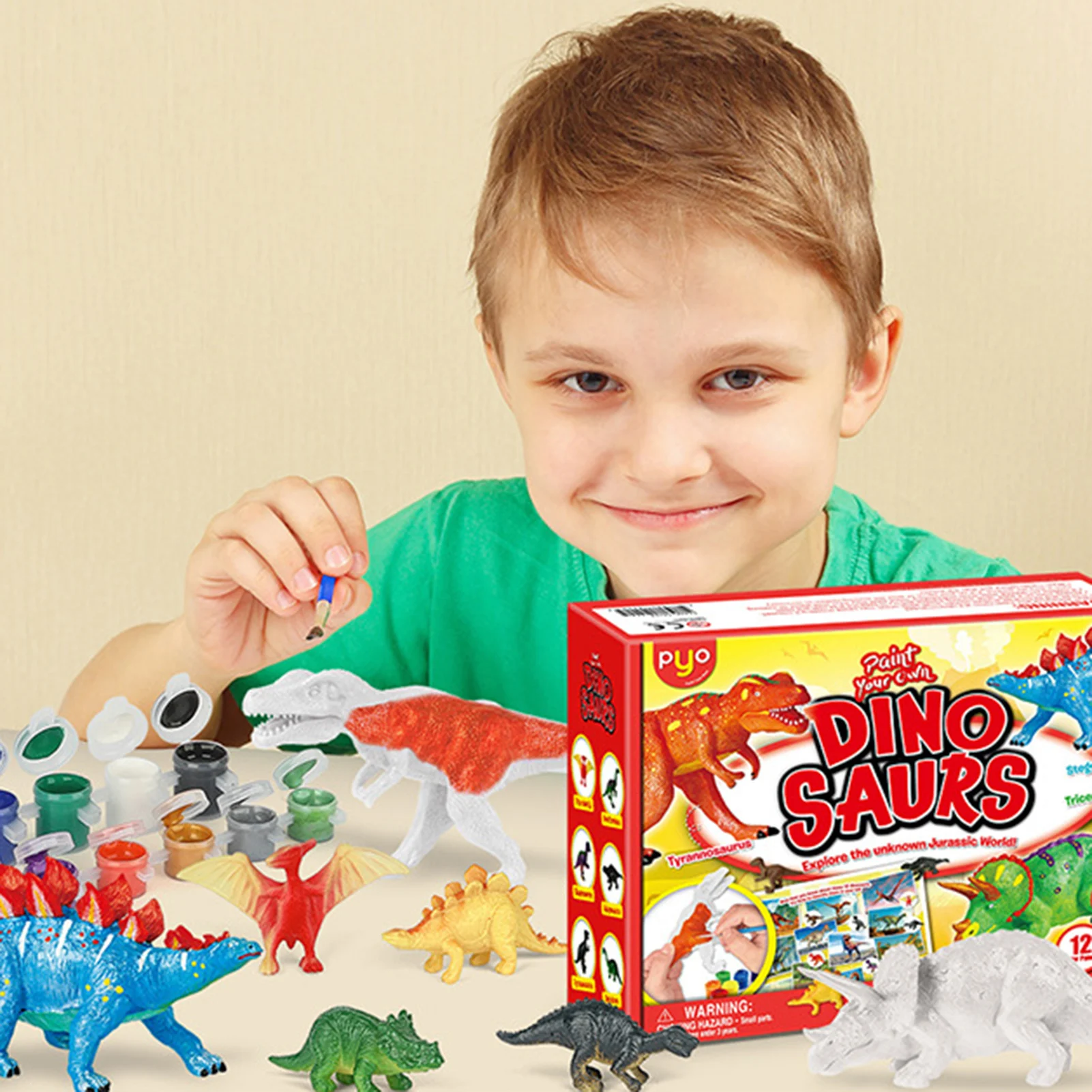 

DIY Children's Craft Set Dinosaur Painting Kit 34 Dinosaur Models Children's Gifts For Boys And Girls Aged 5 6 7 8 Gorgeously