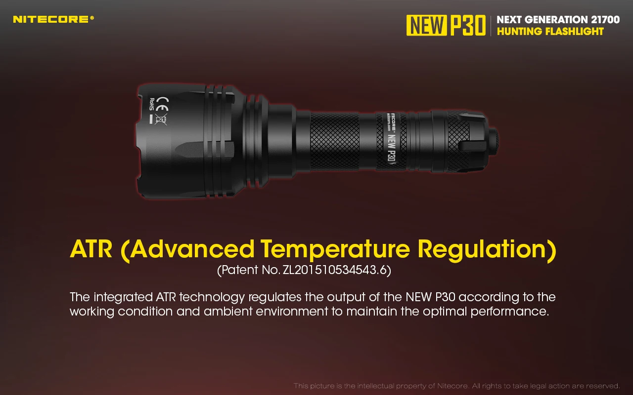 Nitecore P30 CREE XP-L HI V3 светодиодный тактический фонарь 1000 люменов для охоты, правоприменения, поиска