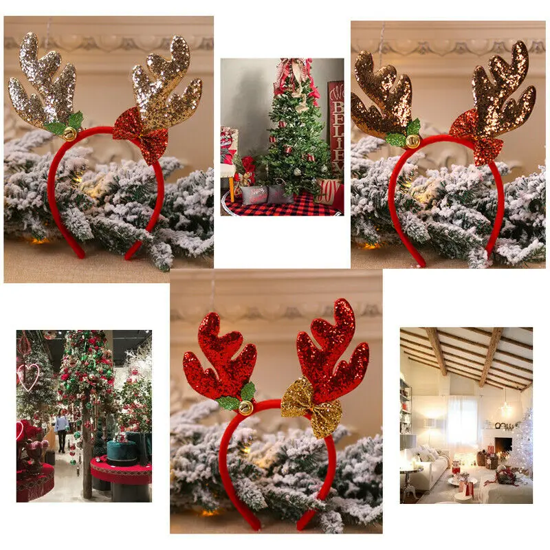 Новейшие рога оленьи рожки на ободке Рождественский ободок для волос лося