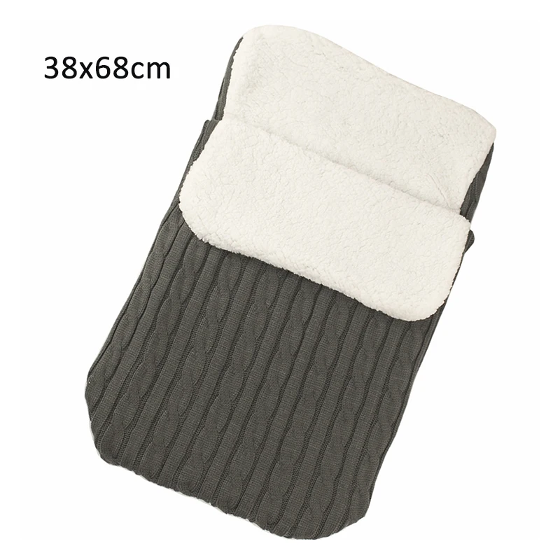 Saco Sacos de dormir para beb&eacute;s dormir c&aacute;lido para reci&eacute;n nacido, para cochecito, accesorios para ni&ntilde;os, saco grueso de punto para dormir-4