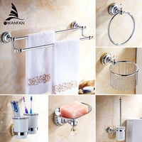 bathroom accessories bath hardware set golden color toilet paper holder towel rack tissue holder cup holder robe hook 6300l