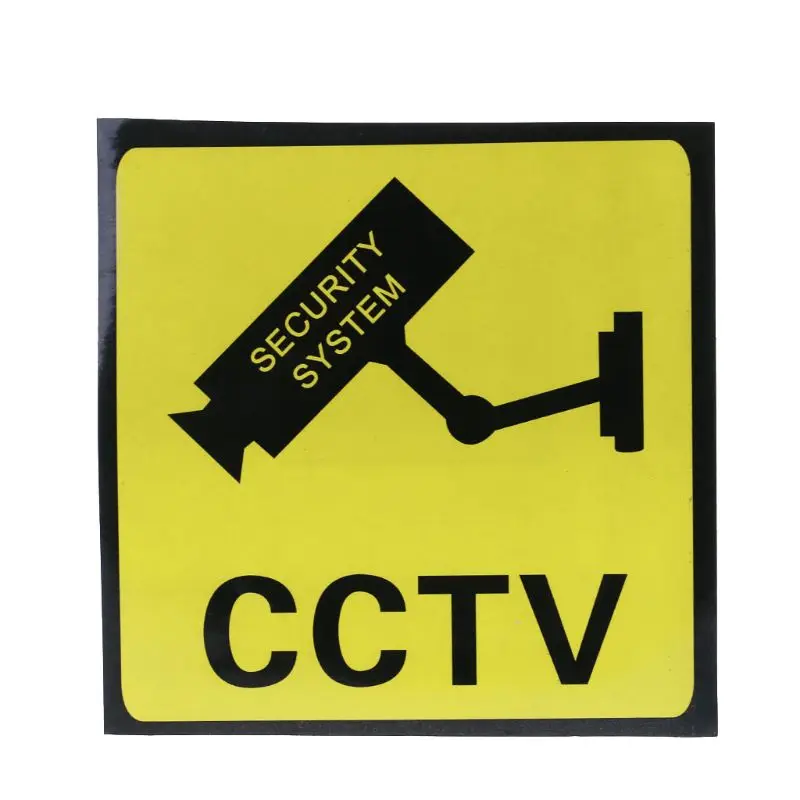 10PCS Warning Stickers CCTV SECURITY SYSTEM Self-adhensive Safety Label Signs Decal 111mm Waterproof | Безопасность и защита