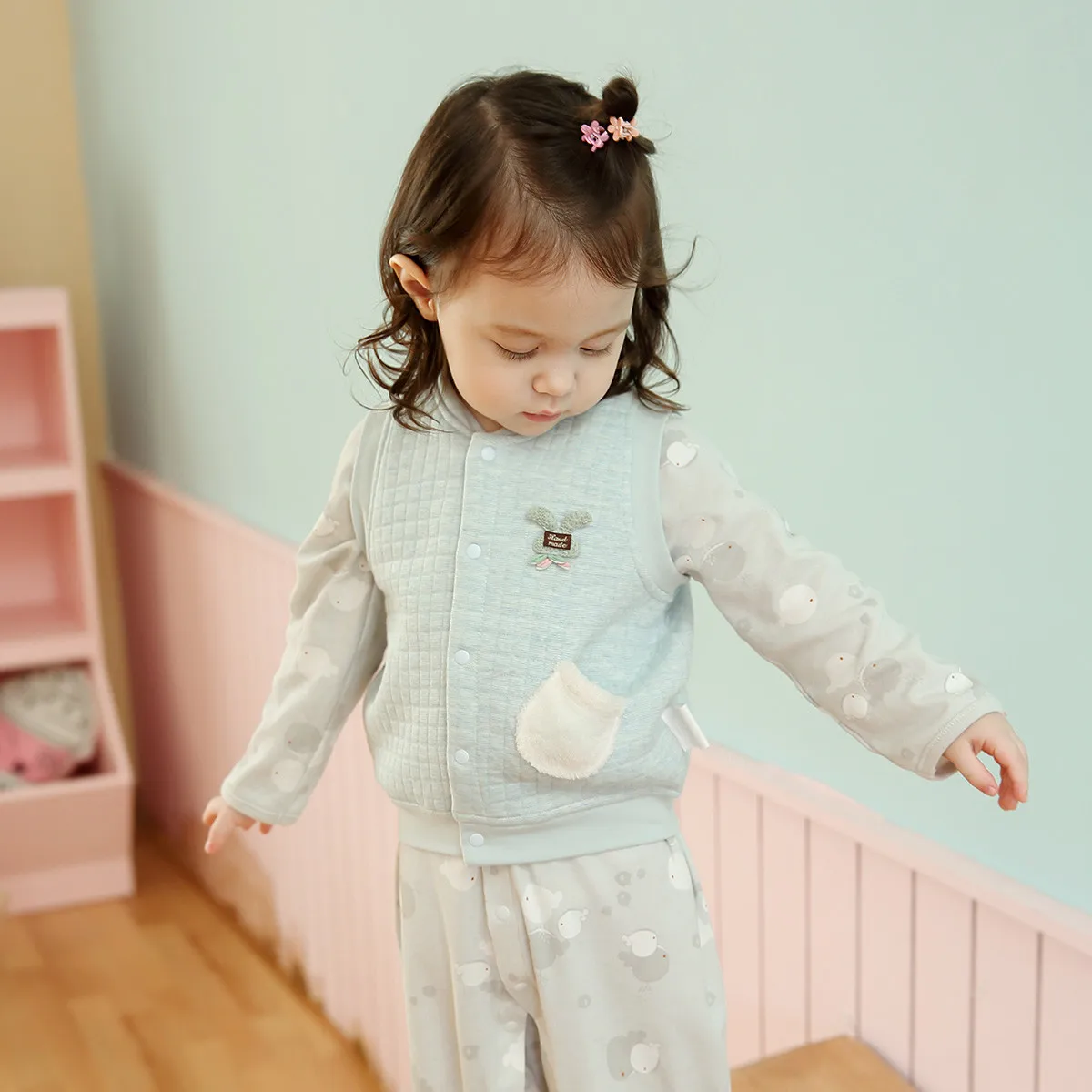

Pureborn Baby Waistcoat Toddler Outerwear Winter Coats Baby Clothes Warm Cotton lovely pocket Baby Boys Girls Vest