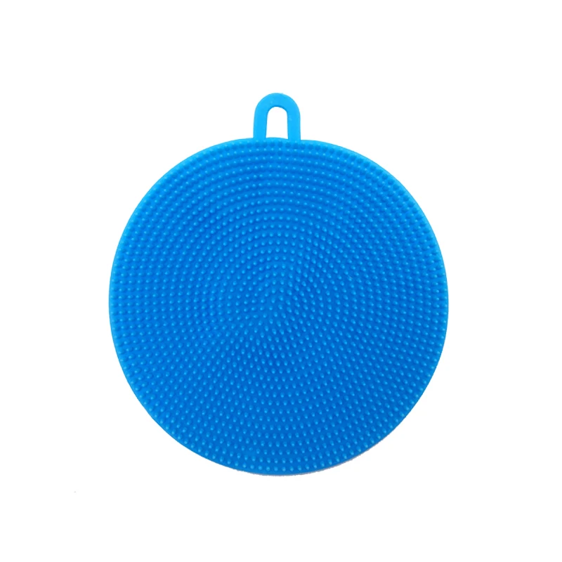 1pcs Blue Волшебные чистящие щетки, мягкая силиконовая миска для посуды, кастрюля, чистящие губки, чистящие подушечки, инструмент для уборки пищи, кухонные аксессуары - Цвет: 1pcs Blue
