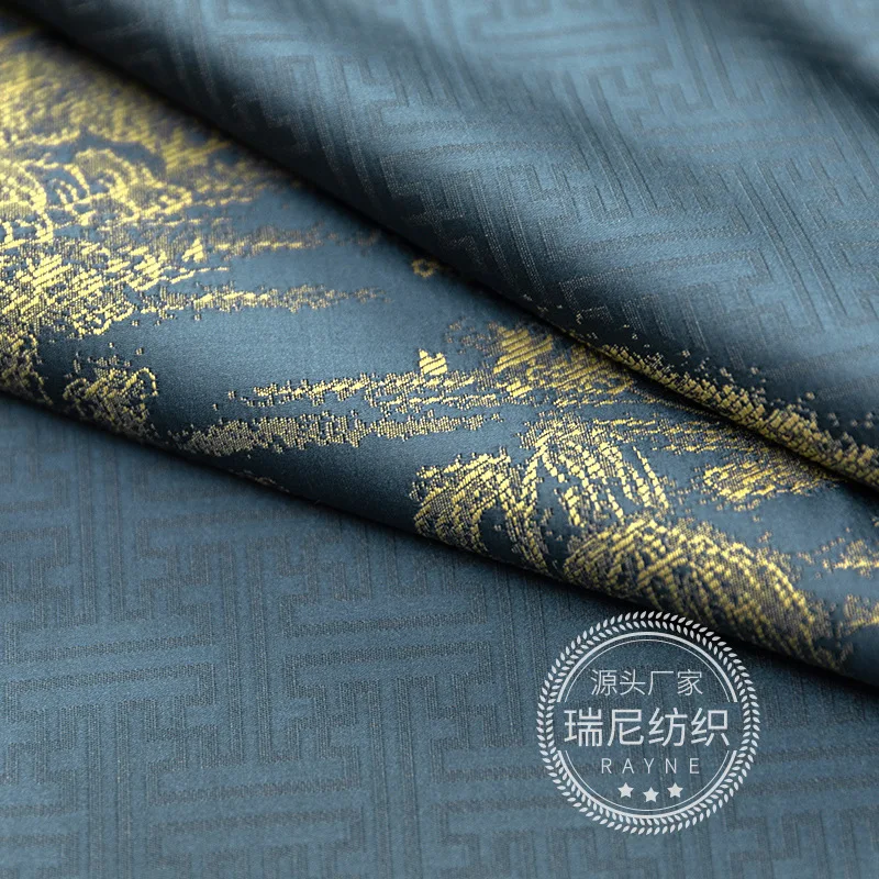 

Custom High-precision Stitching High-end Curtains for Living Room Bedroom Study Modern Chinese Jacquard Blackout Curtains Tulle
