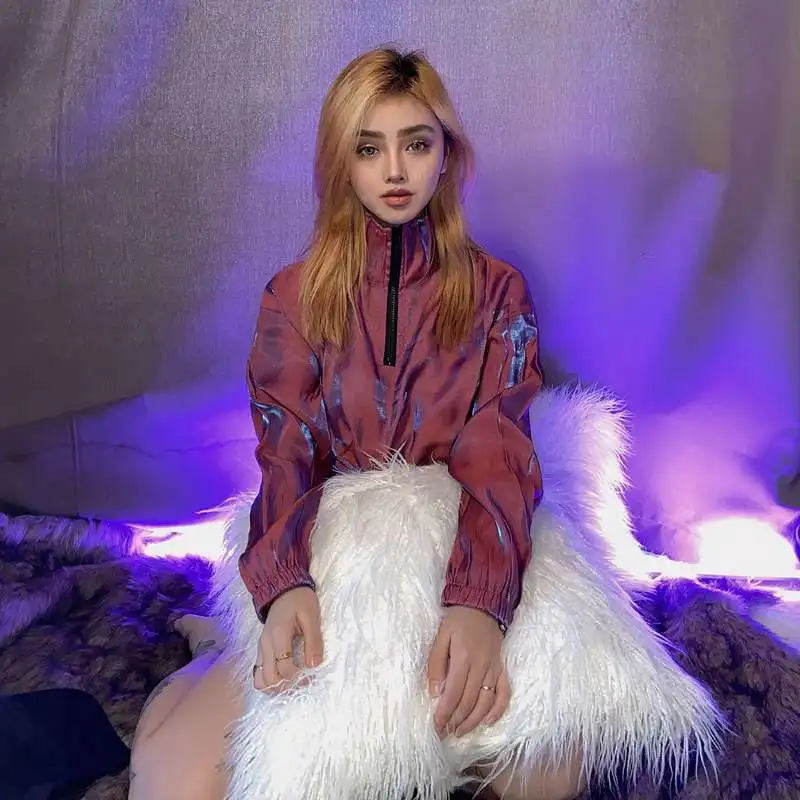 Горячая Распродажа женское короткое пальто на молнии с воротником стойкой и