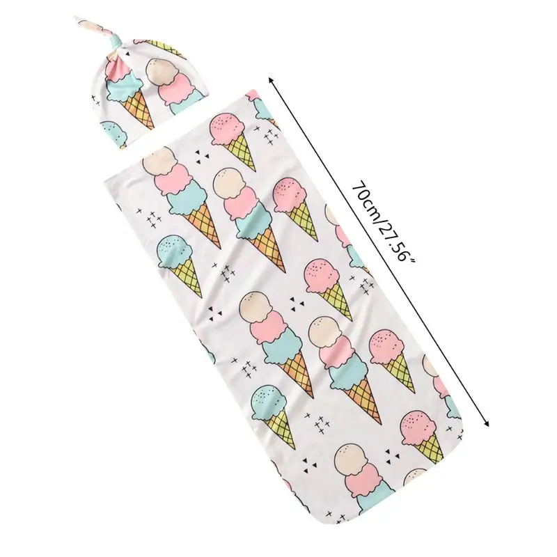 

Baby Boys Girls Sleeping Bag Hat Set Anti-Jump Swaddle Wrap Blanket Cap Newborn Infant Photo Prop