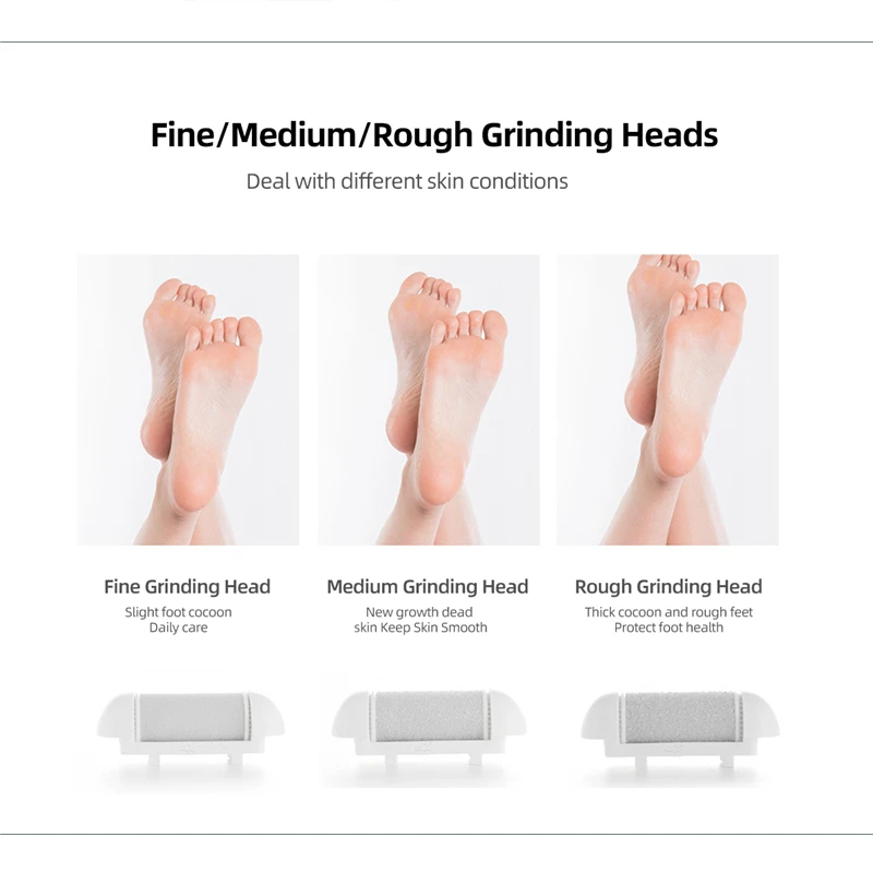 

Rechargeable Electric Foot File Callus Remover Machine Pedicure Device Foot Care Tool Feet for Heels Remove Dead Skin Tool