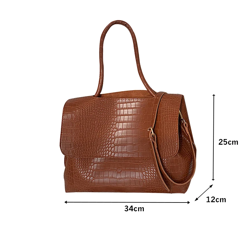 

Women 2021 New Large Capacity Messenger Bags Versatile Handbags Alligator Pattern Leisure Female Shoulder Bags Crossbody Bags