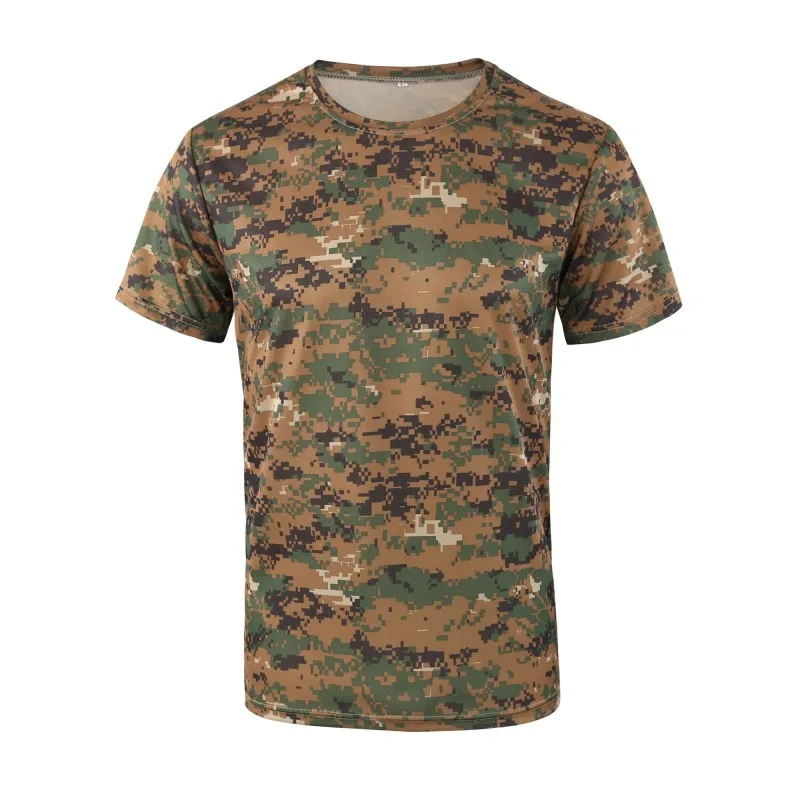 

2021 Summer T-shirt Jogging Outdoor Round Neck Camouflage Short-sleeved Sports Quick-drying T-shirt Short-sleeved