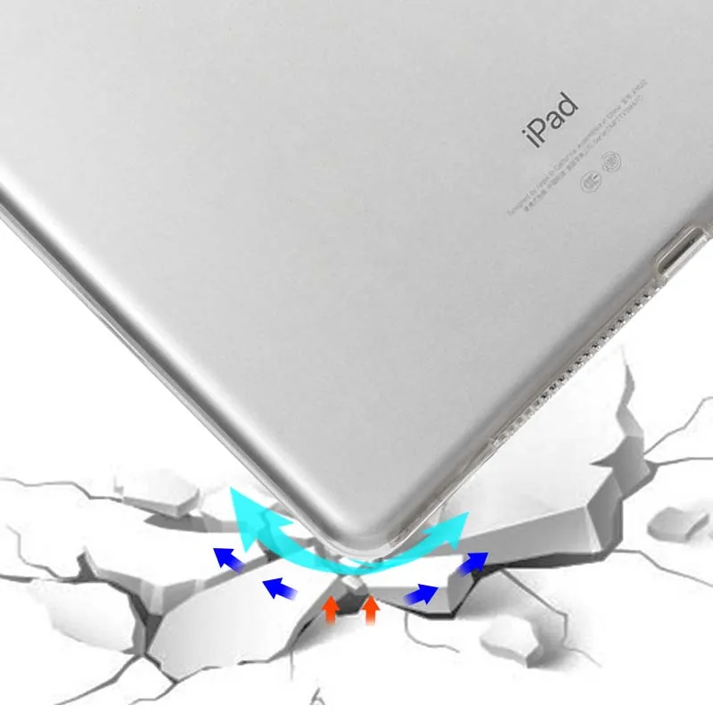 Чехол для iPad Air 1 2 Pro 9 7 Mini 3 4 5 Ударопрочный Мягкий чехол из термополиуретана и