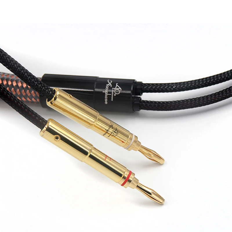 Акустический кабель из чистой меди с позолоченным банановым штекером |