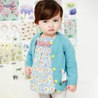 Детская Хлопковая футболка с длинным рукавом и цветочным принтом