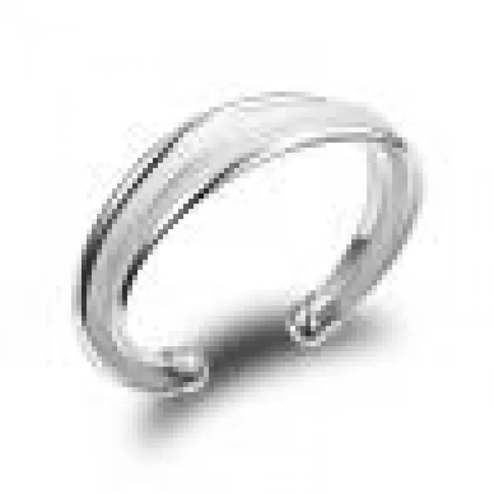 

Classical Silver Plated Bevel Edge Opening Bangle Bracelet Gift Fashion Jewelry Bangles