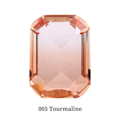 005 Tourmaline Октагон Турмалин цветной горный хрусталь кристалл K9 стекло для изготовления ювелирных изделий точечный кристалл для рукоделия клей на одежду одежды - Цвет: 005 Tourmaline