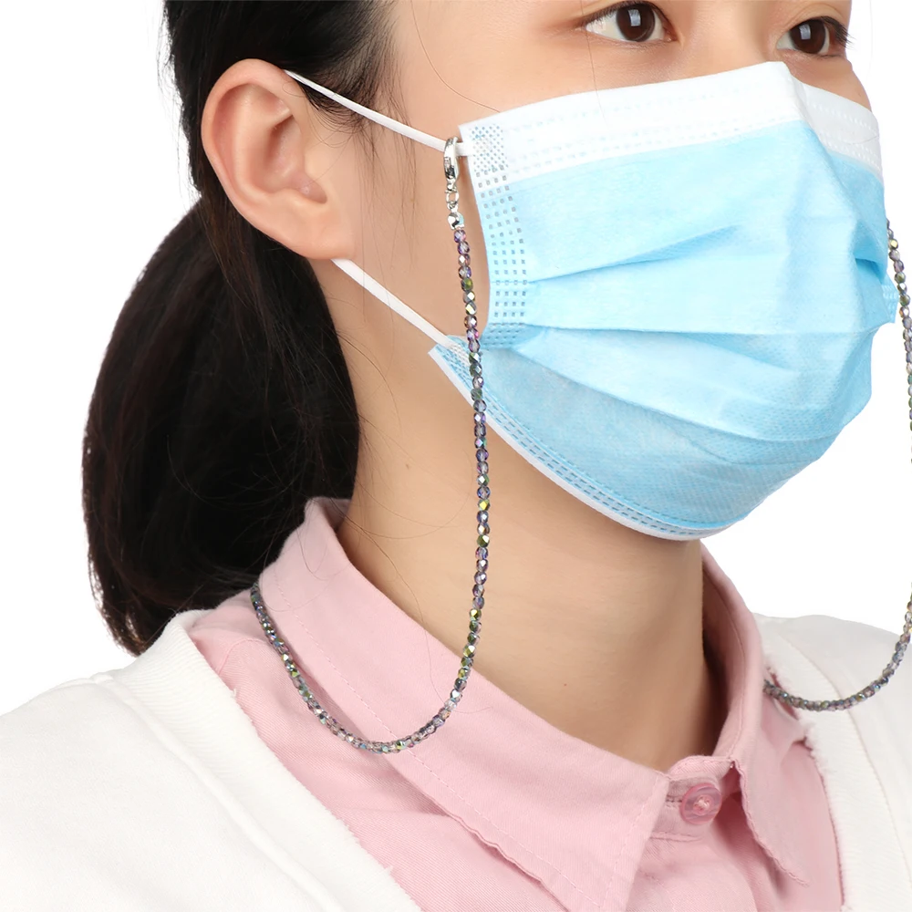 70 см украшенные стразами Симпатичные туфли цепочка для солнцезащитных очков