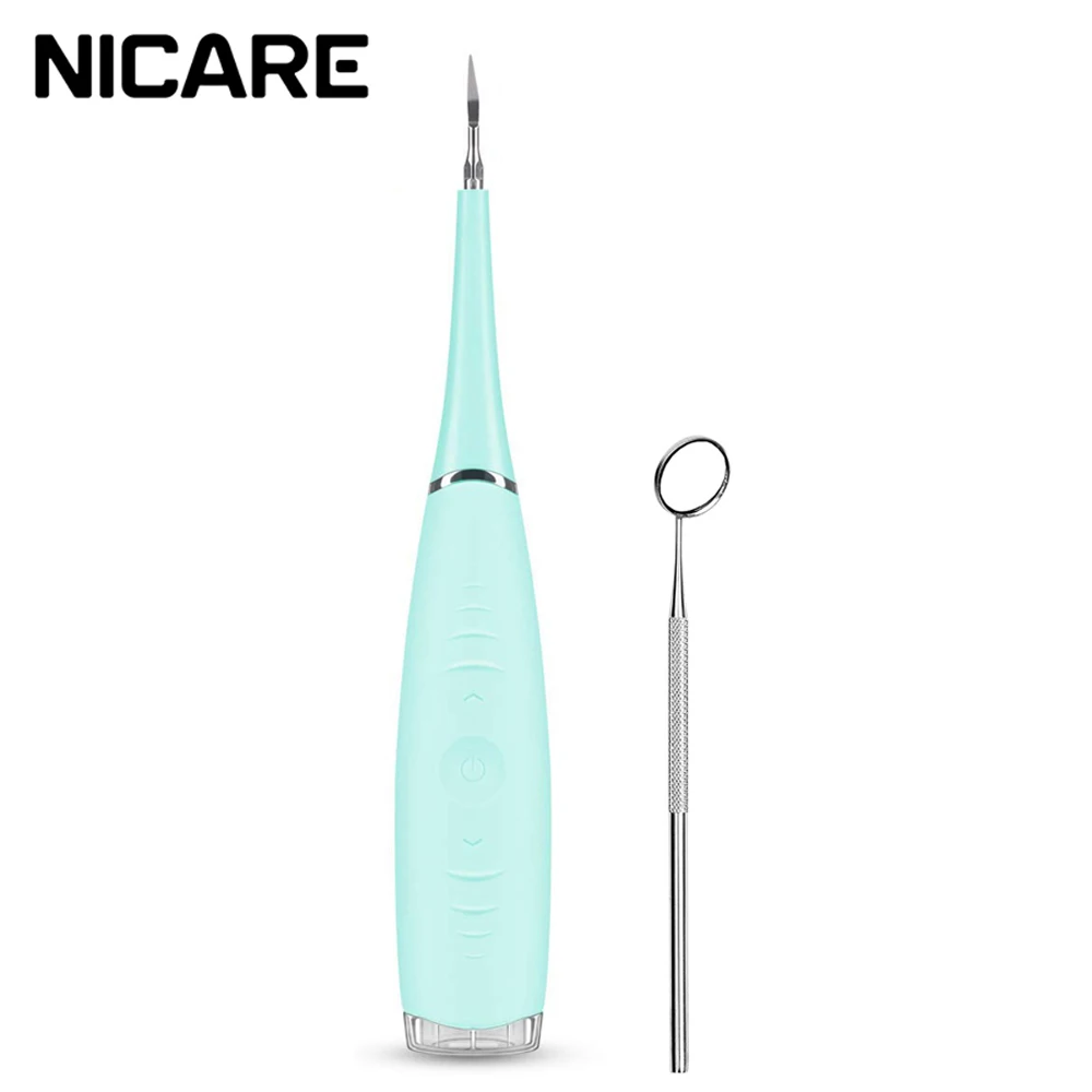 

NICARE Portable Dental Irrigator Rechargeable Ultrasonic Remove Dental Calculus Waterproof Teeth Tartar Cleaner Oral Mirror Kit