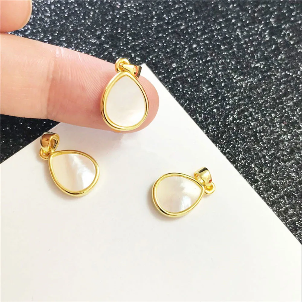 Doreen Box модные подвески из сплава цинка и ракушек золотистого цвета в форме капли