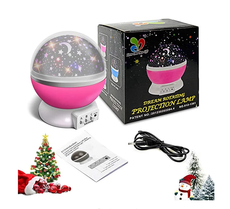 Светодиодный светильник в форме звезды проектор 360 градусов Ночной с 8 цветами и