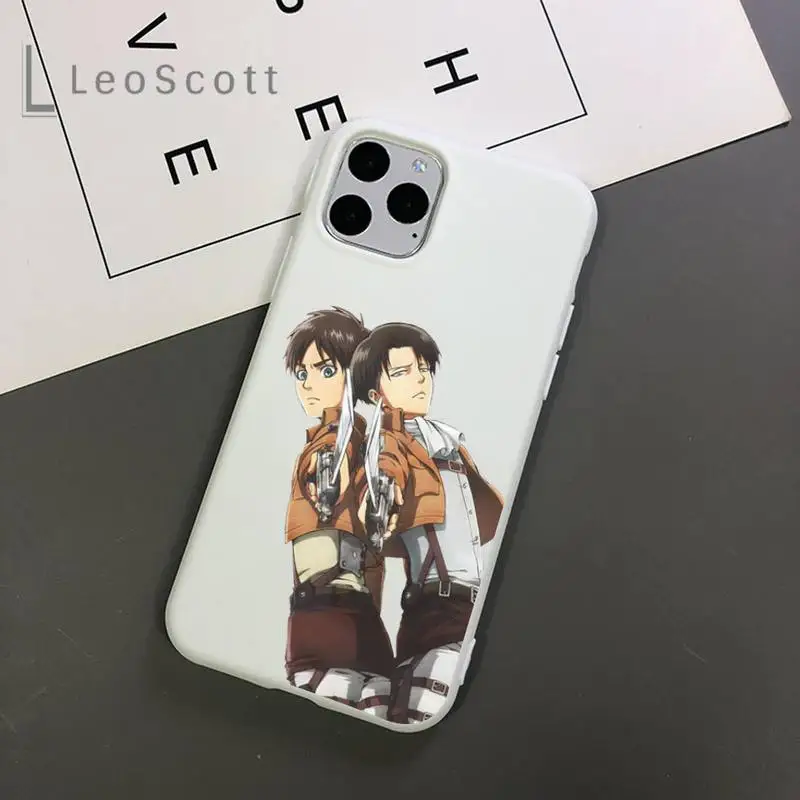 

Attack on Titan anime fire Phone Case Candy Color for iPhone 11 12 mini pro XS MAX 8 7 6 6S Plus X 5S SE 2020 XR