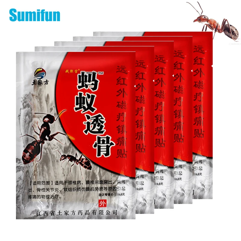 

40pcs Ants Pain Relief Patches Treat Rheumatoid Arthritis Pain Knee Back Muscle Shoulder Analgesic Chinese Medical Plaster C2043