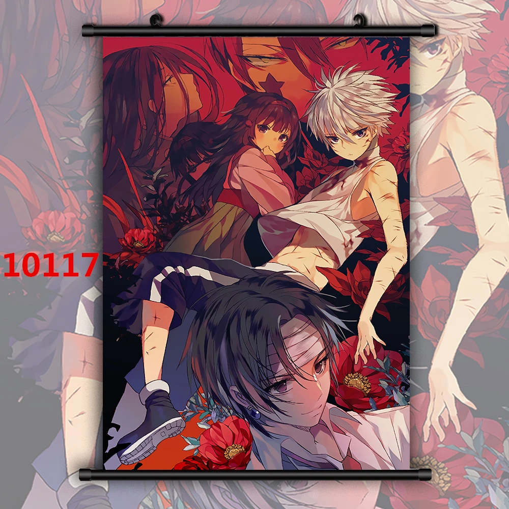 Охотник x Гон Freecss Killua Zoldyck Аниме Манга HD печать плакат прокрутка|Рисование и