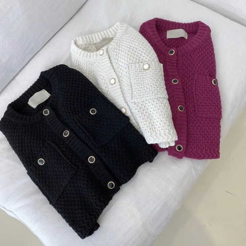 

Korea wild fashion single-breasted knit sweater small cardigan short casual jacket commuter women