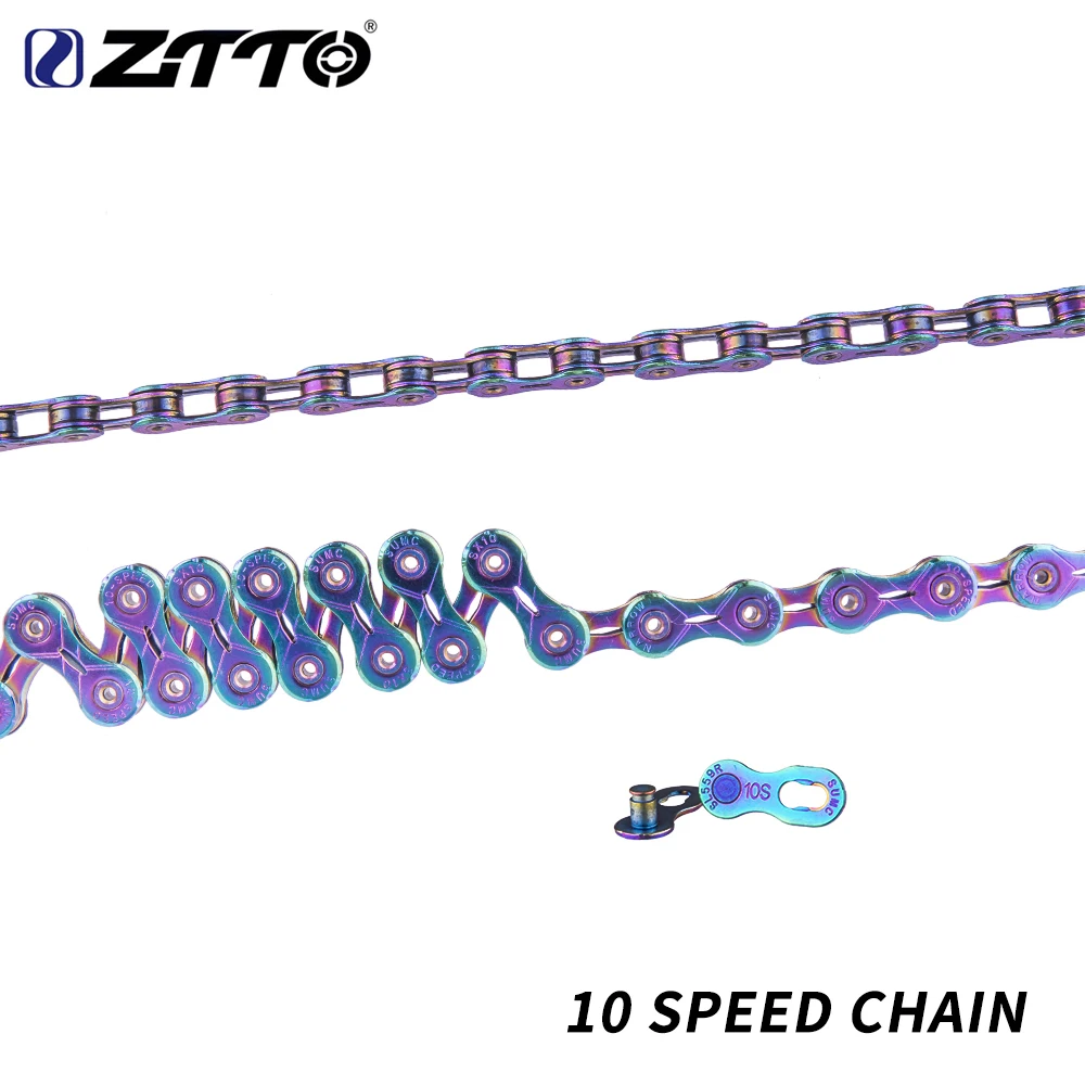 ZTTO 10 s велосипедная цепь скоростей радужная дорожный велосипед прочные цепи Master
