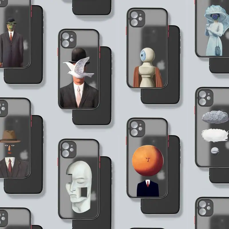 

Rene Magritte painting Phone Case matte transparent For iphone 7 8 11 12 plus mini x xs xr pro max cover