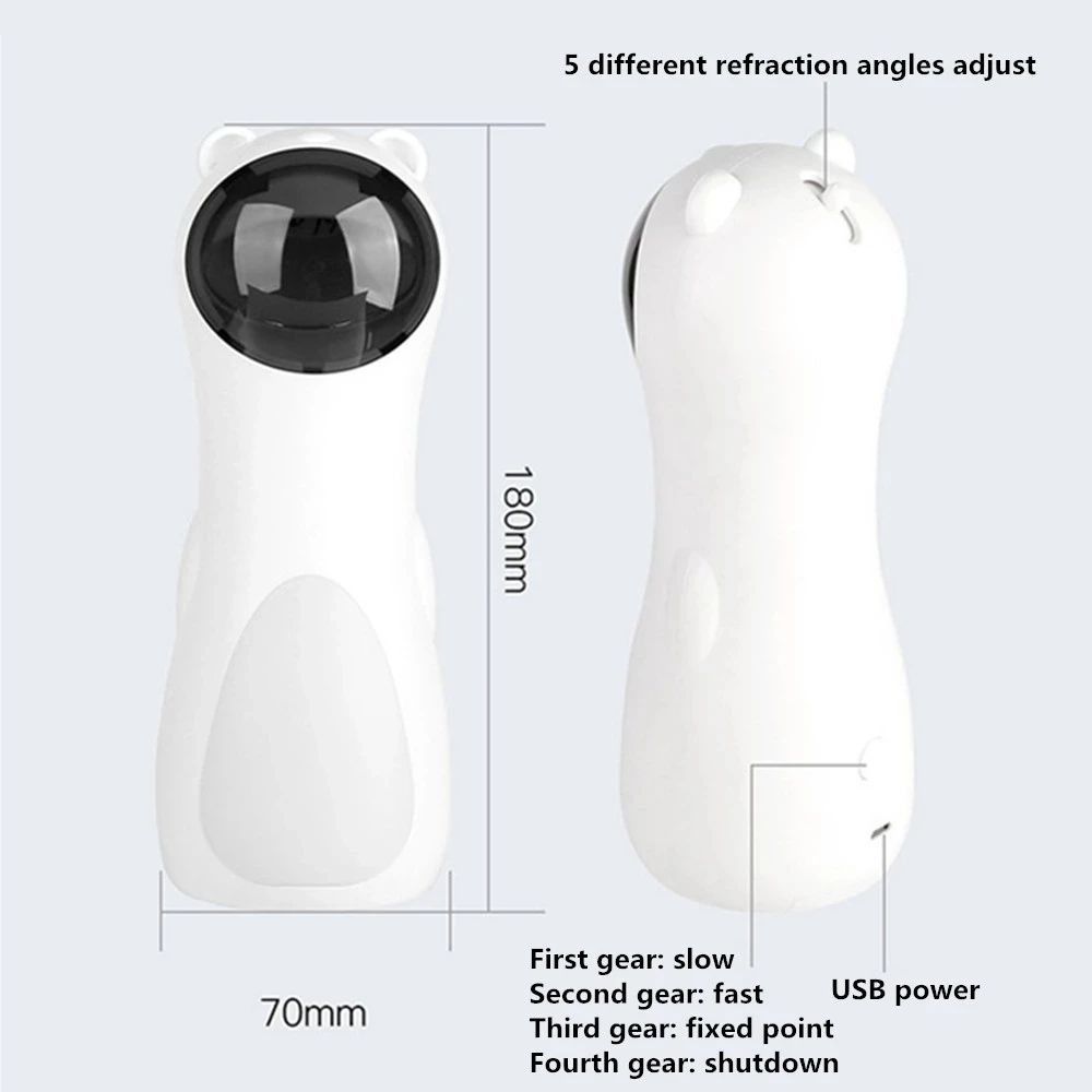 

Automatic Cat LED Laser Toys Interactive Smart Teasing Pet Funny Handheld Toy Multi-Angle Cat Exercise Training Entertaining Toy