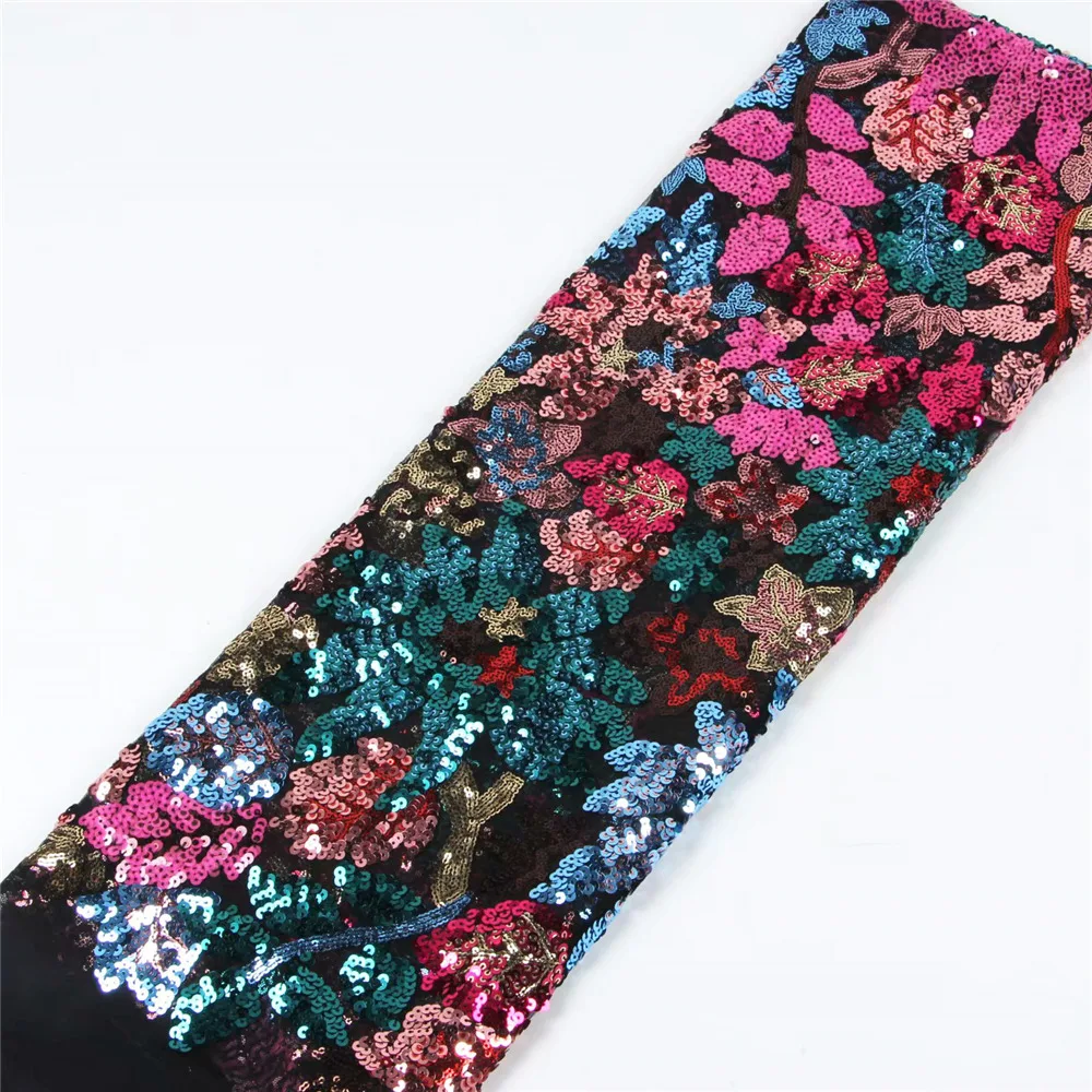 Высококачественная черная сетчатая кружевная ткань африканские Красочные