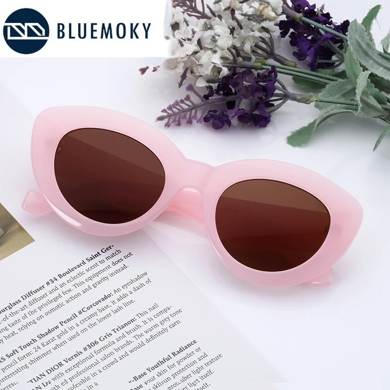 

BLUEMOKY Luxury Brand Small Sunglasses Women Cat Eye Anti-glare UV400 Sun Glasses For Woman Driving Shades Ladies