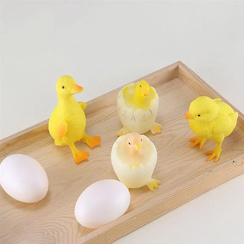 

6pcs Simulation Poultry Molds Environmentally Friendly Chicks Ducks Toys