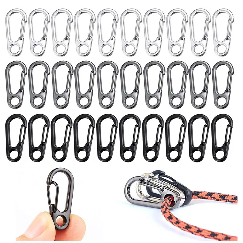 

Mini spring fastener outdoor gadget key ring ring mountaineering simple quick fastener 5pcs/ Lot carabiner grappling hook