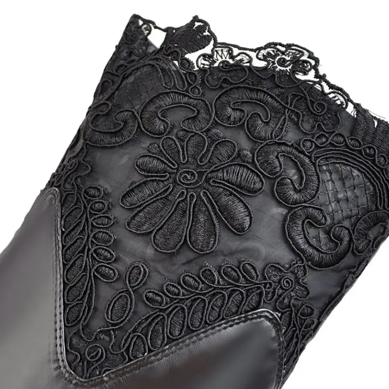 KemeKiss/Женские Сапоги выше колена Модные черные зимние сапоги на платформе Теплая