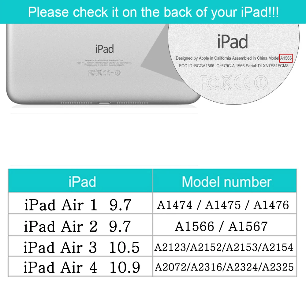 

Funda Apple iPad Air 1 2 3 4 2th 3th 4th Generation Tablet Case Stand Flip Auto Wake Smart Cover Slim Coque + Tempered Glass