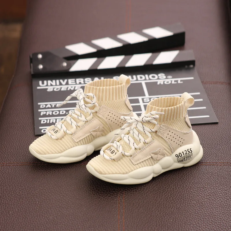 2020 весенне-осенние детские трикотажные кроссовки лоскутные носки из натуральной