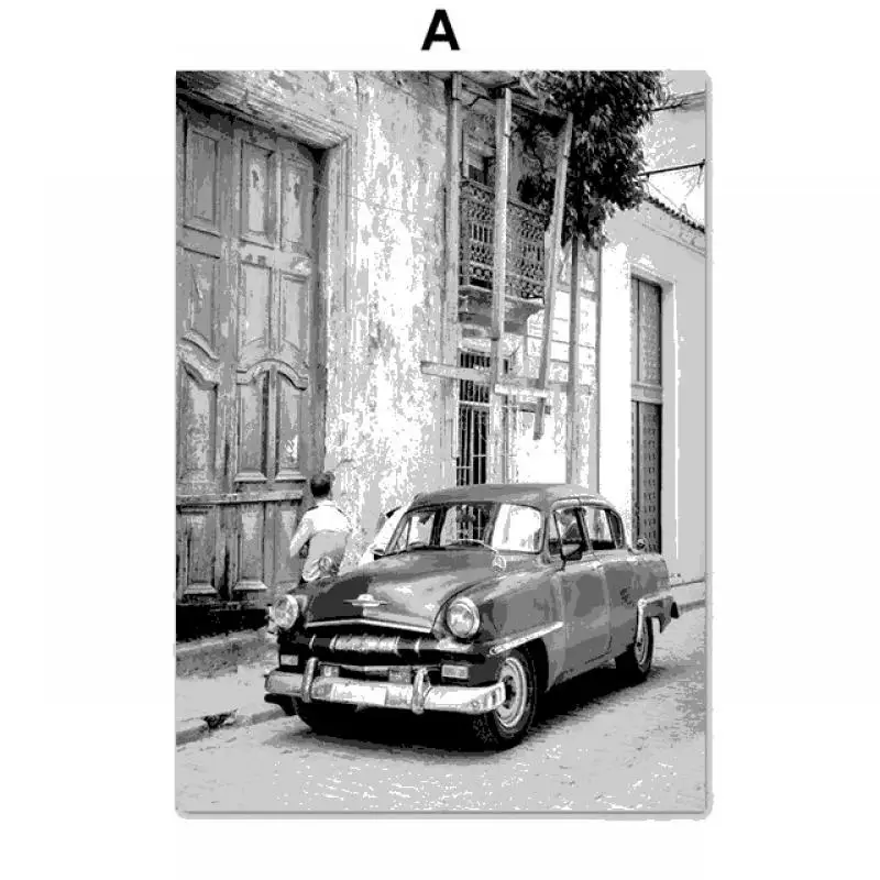 

Vintage Black White Poster Eiffel Tower Car Sexy Woman Quotes Wall Art Canvas Painting Nordic Home Decor Poster Frameless Murals