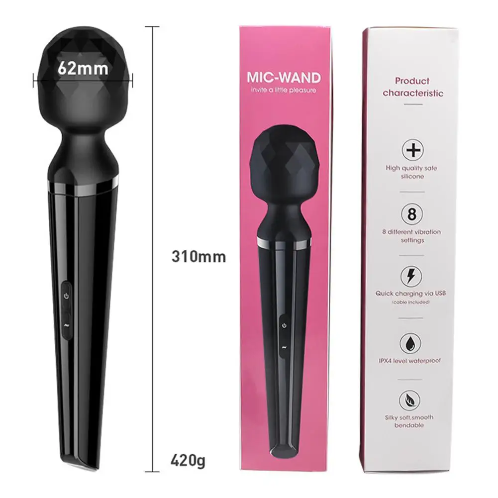 Женский клитор Вибраторы USB зарядка микрофон вибратор AV в виде волшебной палочки