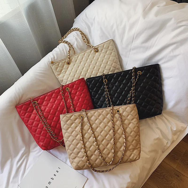 2020 New Quilted Chain Bag Fashion Women Shoulder Bags Large Handbags Crossbody tote bags for women | Багаж и сумки