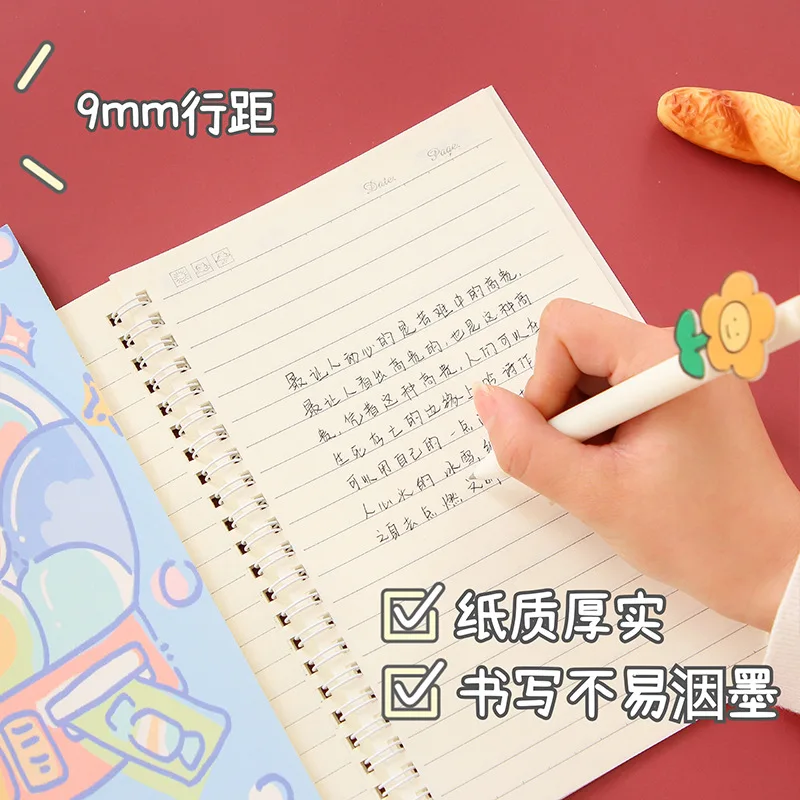 Милый мультяшный спиральный блокнот A5 60 листов милый кролик медведь ежедневник