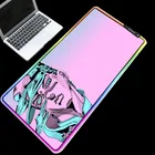 Популярный коврик для мыши с аниме Невероятные приключения Джоджо, компьютерные аксессуары со светодиодной RGB подсветкой, коврики для клавиатуры и мыши толщиной 34 мм, 7 цветов для игр