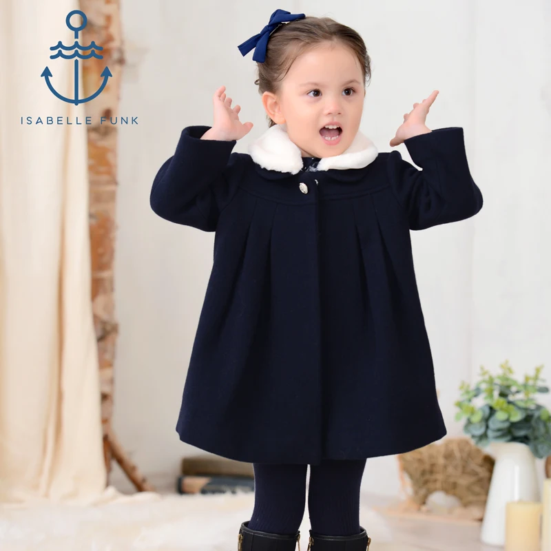 Новое поступление 2020 зимнее пальто в испанском стиле для девочек с воротником