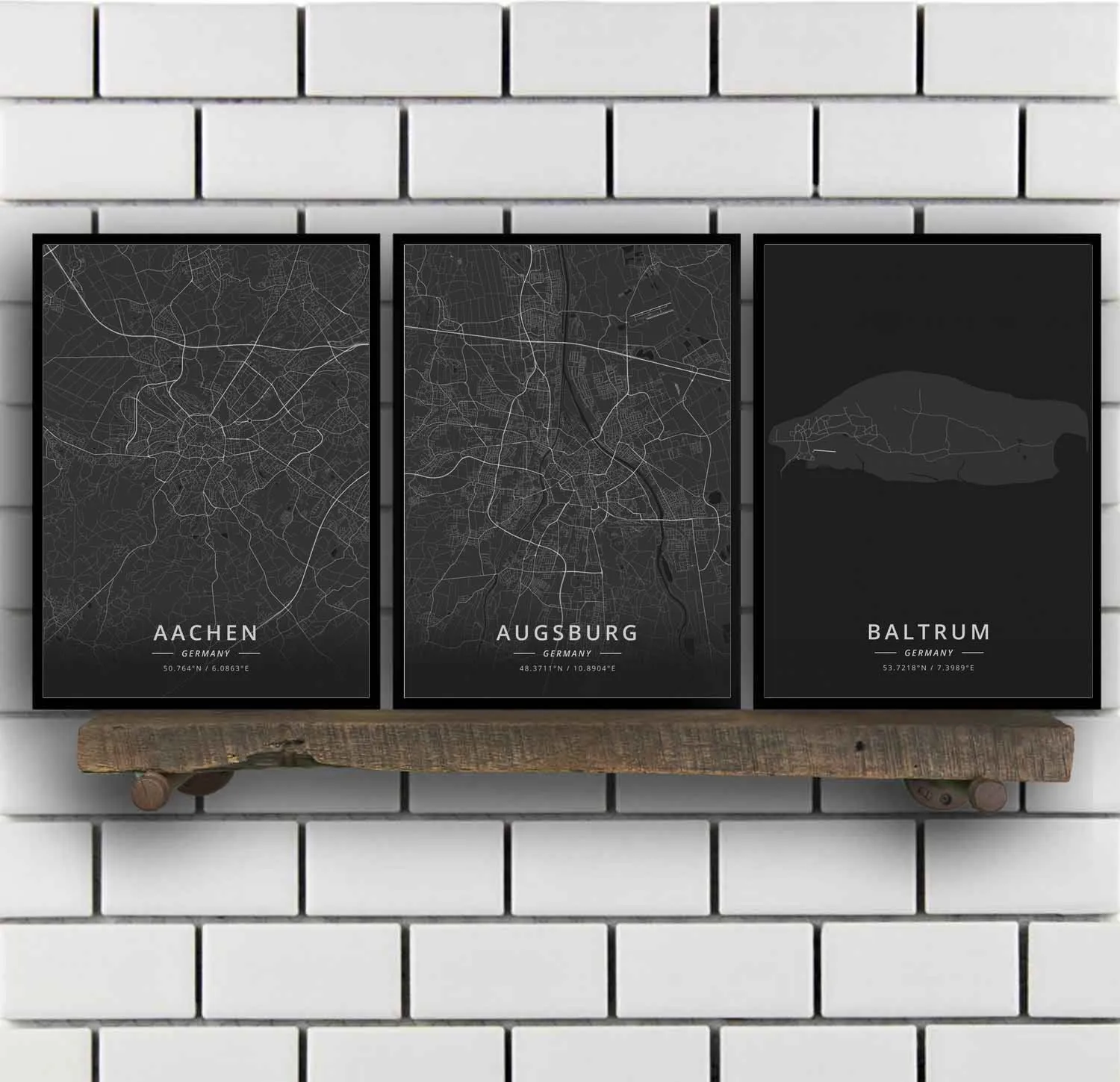 Постер Aachen Augsburg Baltrum Bayreuth, Берлин, белефелд, Бонн, бревимен, Брансуик, хемнец, одеколон, Дортмунд, Германия